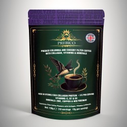 Prebico Kollajen + Prebiyotik Filtre Kahve (Columbia & Hindiba) – Vitamin & Mineral Destekli