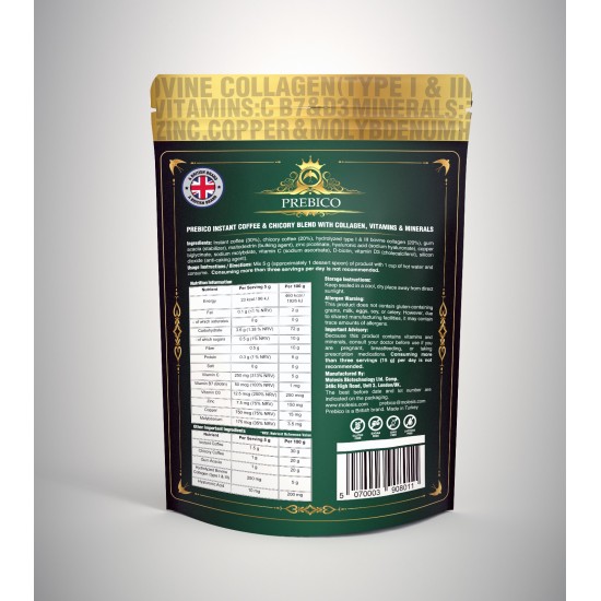 Prebico Kolajen & Hindiba Kahvesi – Vitamin ve Mineral Destekli Fonksiyonel Kahve